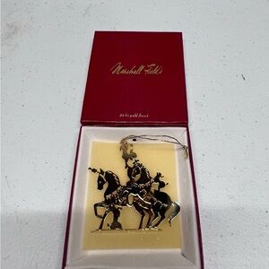 Marshall Field's Gold Horse Ornament 24k gold finish Christmas ornament